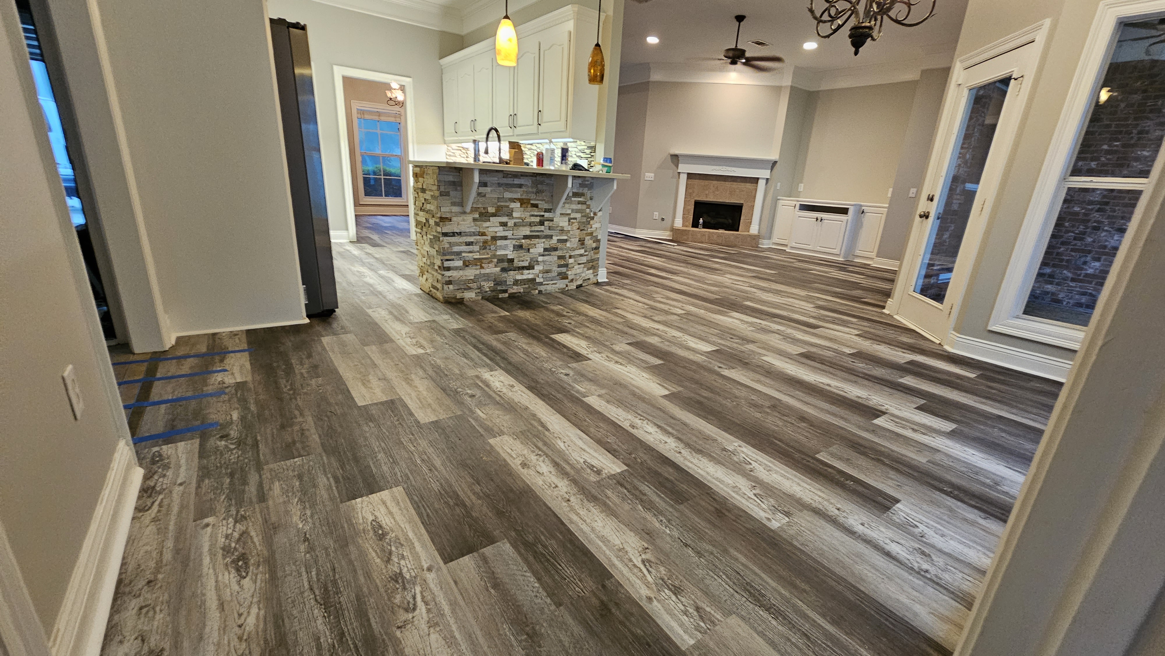 Luxury vinyl plank flooring installation in Jackson, MS